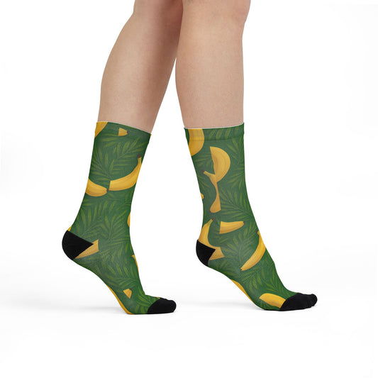 Tropical Banana Crew Socks - Fun & Funky Footwear