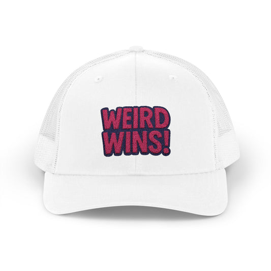 Weird Wins Snapback Trucker Cap - Fun and Quirky Hat for Unique Style