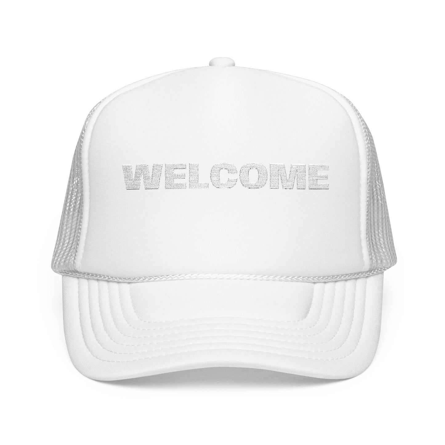 Welcome Trucker Hat — Foam Mesh Welcome Cap