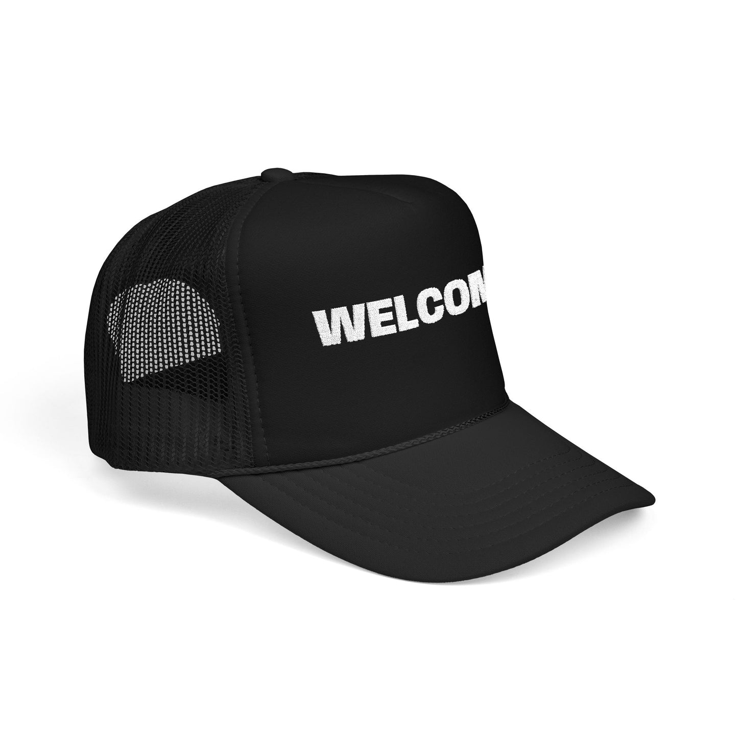 Welcome Trucker Hat — Foam Mesh Welcome Cap
