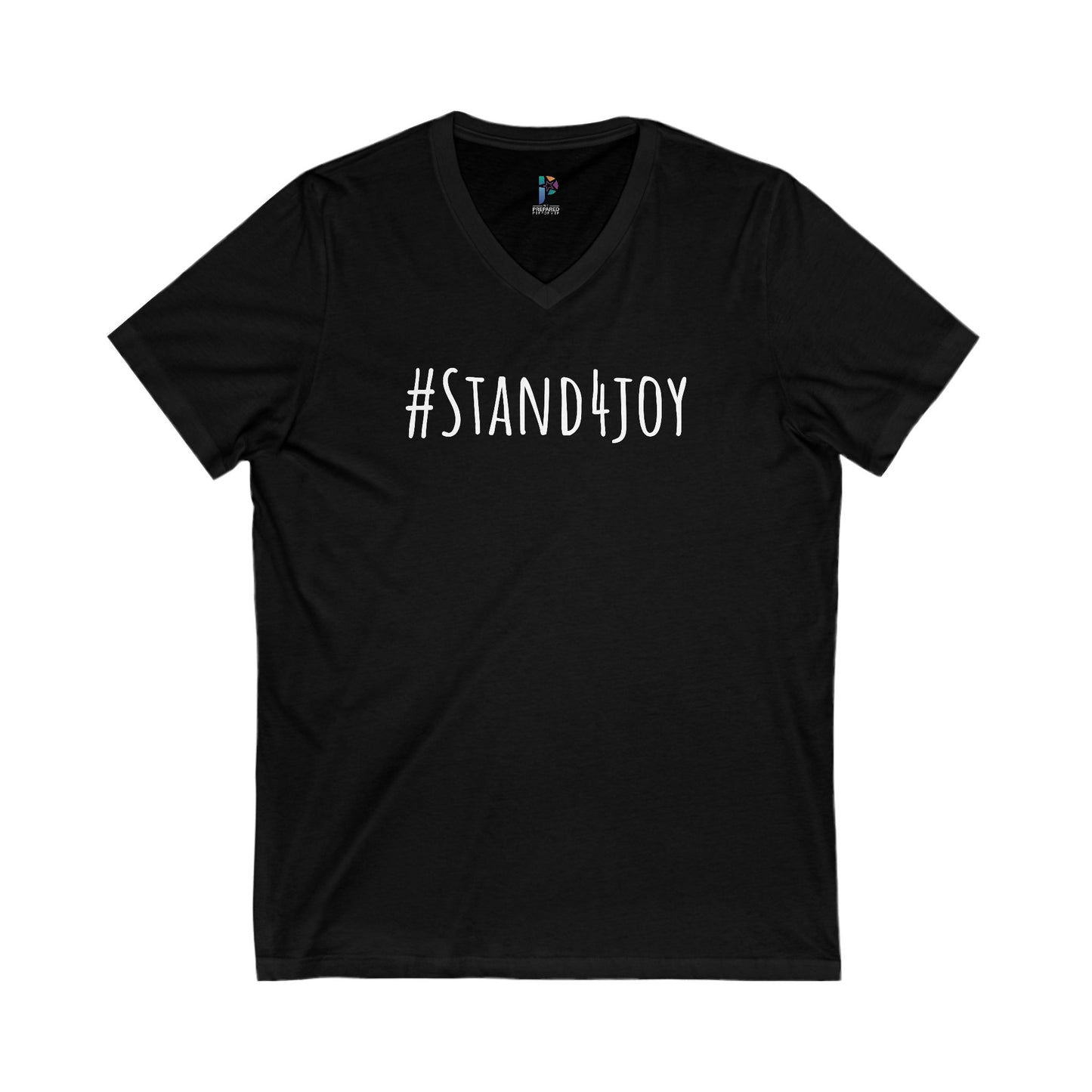 #Stand4Joy Unisex V-Neck Tee - Perfect for Joyful Occasions, Casual Wear, Gift for Friends, Everyday Comfort, Positive Vibes