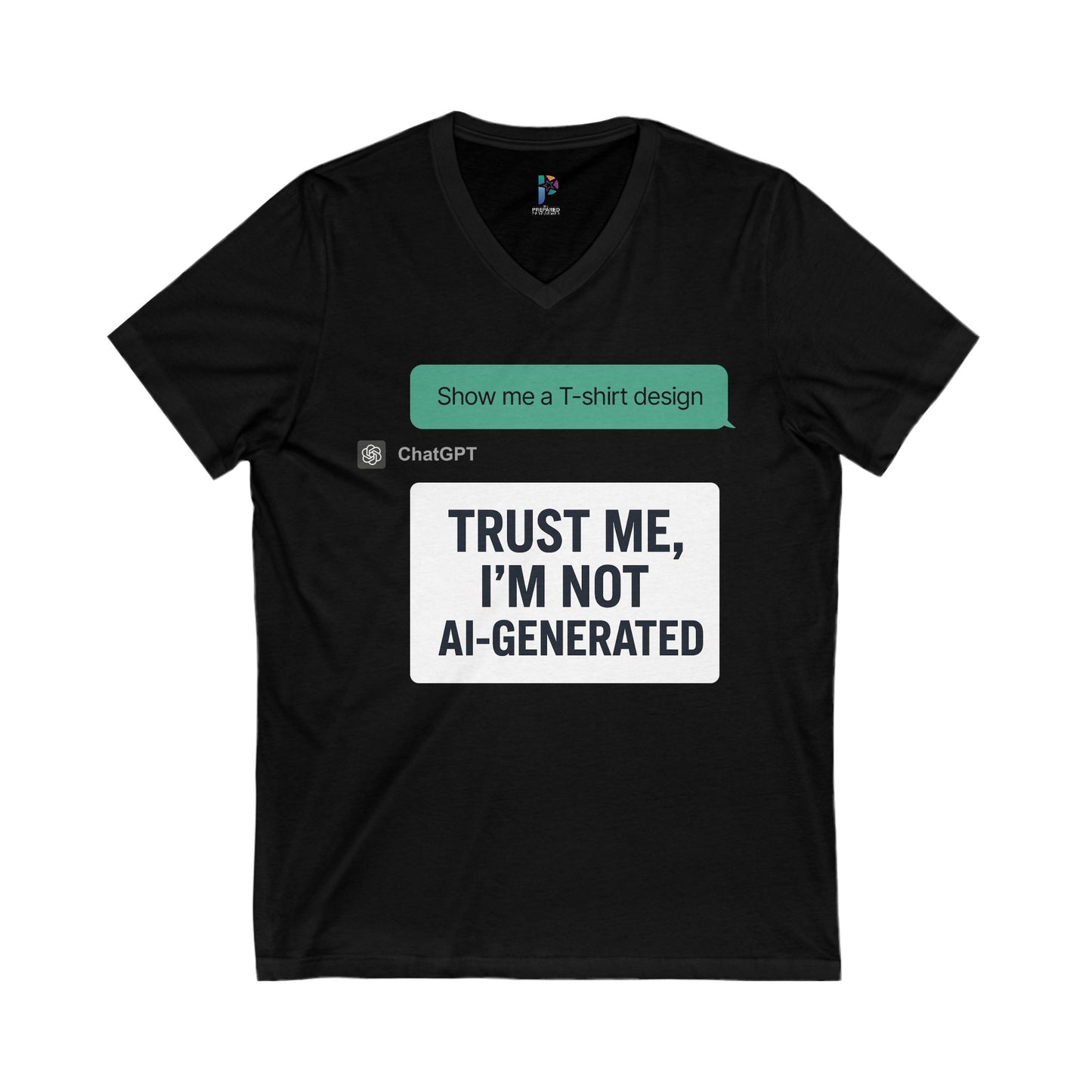 AI-Generated Humor V-Neck Tee - Trust Me, I'm Not AI-Generated, Funny Gift, Unisex T-Shirt, Digital Art Lover, Tech Enthusiast, Casual [...]