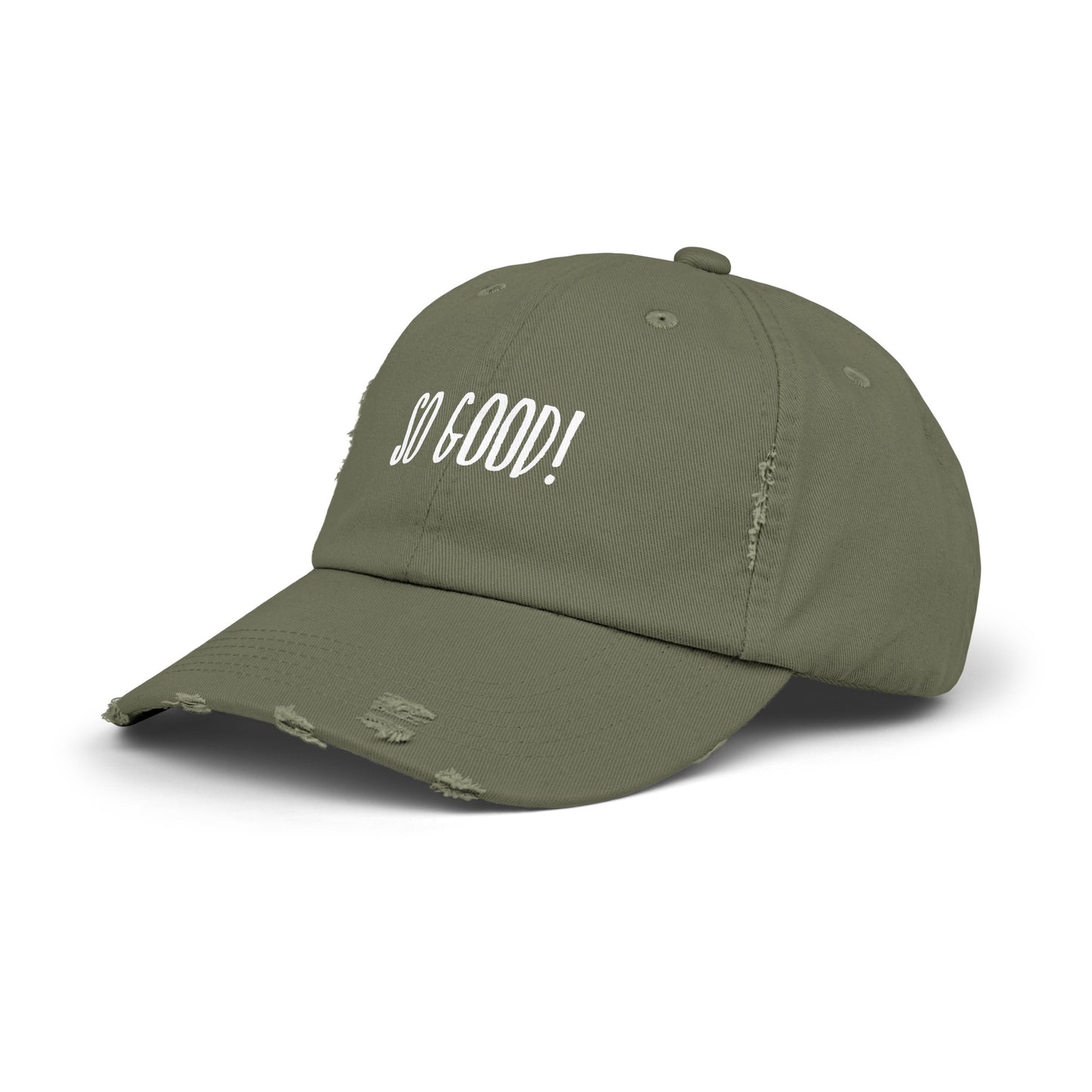 So Good Unisex Distressed Cap