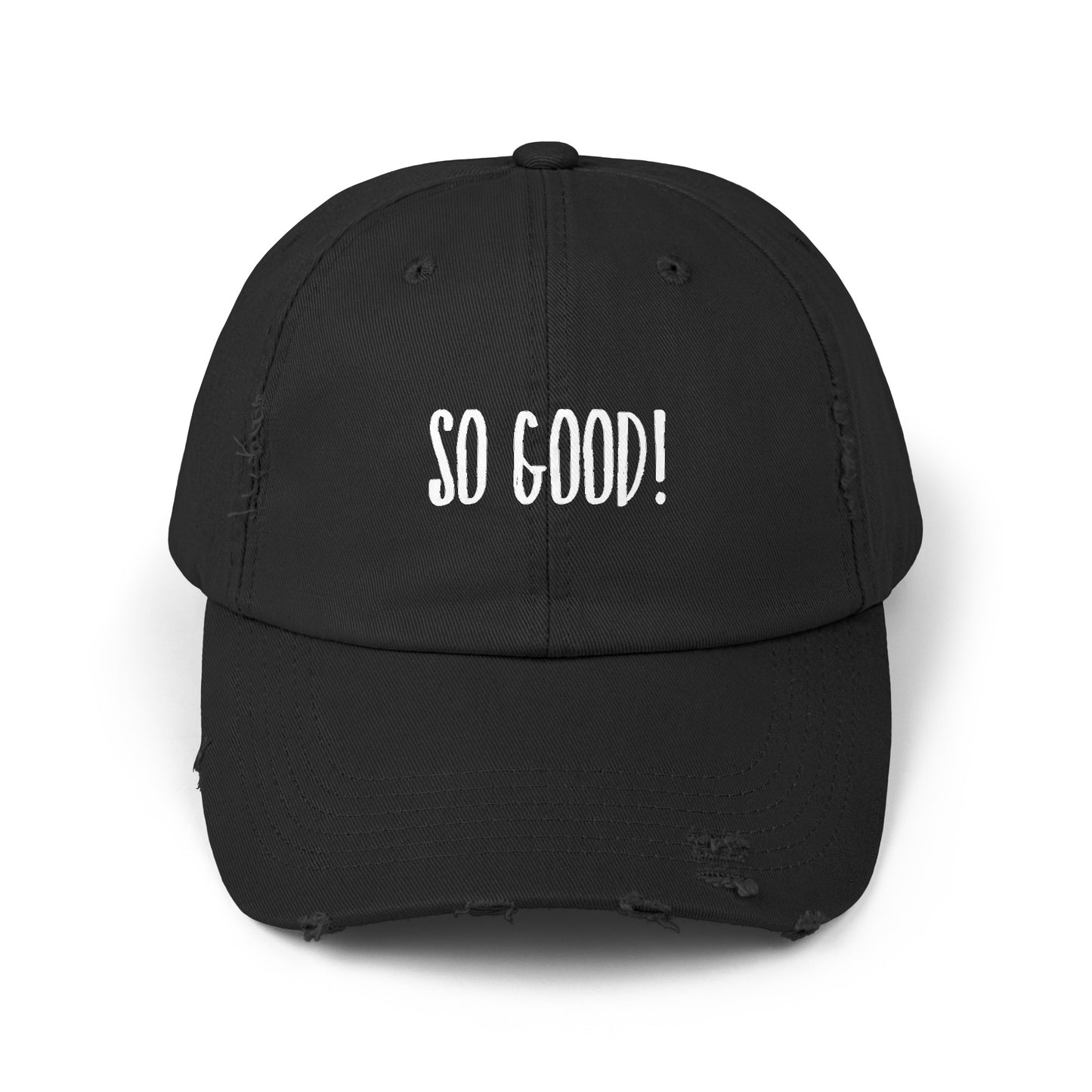 So Good Unisex Distressed Cap