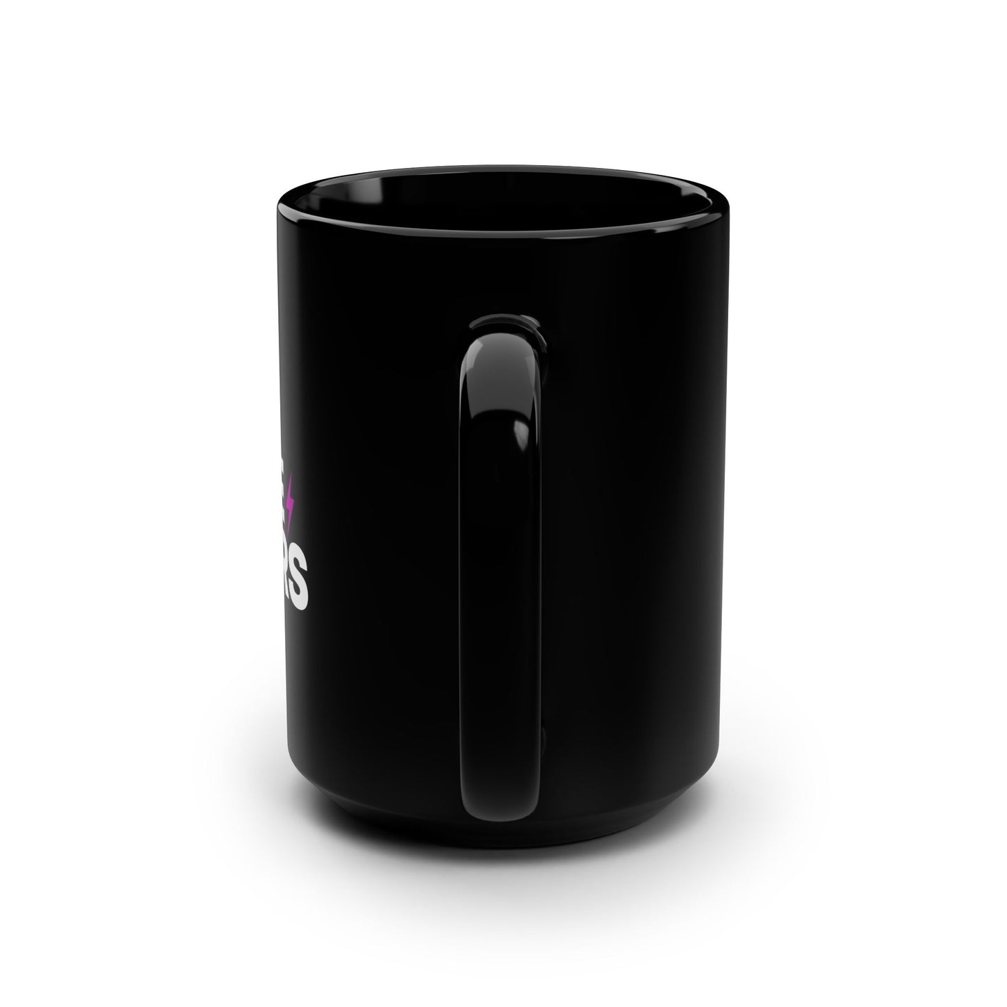 Go Make Offers Mug — Bold Black 15oz Coffee Cup with Lightning Accent